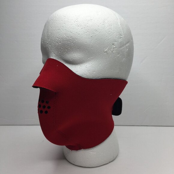 Vintage 80s Adult Red Neoprene Ski Face Mask Snowboard Snow Size Medium - Picture 2 of 14